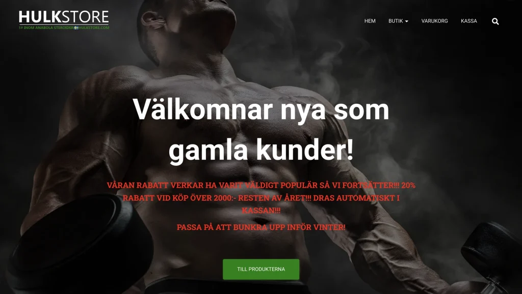 Fake Hulkstore sida
